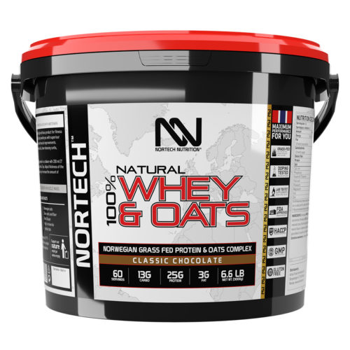Nortech Nutrition's Whey & Oats 6.6 LB (3000g) - A wholesome blend of Norwegian goodness, perfect for elevating your fitness journey